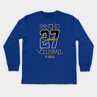 Sophie #27 Rancho VB (15 Gold) - Blue Kids Long Sleeve T-Shirt